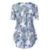 iHAZA-Tops-Imprims-Femmes-Blouse-Tunique-vase-Chemise-Dcontracte--Manches-Courtes-0-3 iHAZA Tops Imprimés Femmes Blouse Tunique évasée Chemise Décontractée à Manches Courtes