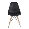 iHouse-Lot-de-4-chaises-Design-scandinave-Noir-en-Plastique-Bois-Massif-Noir-0-0 iHouse Lot de 4 chaises Design scandinave Noir en Plastique Bois Massif Noir