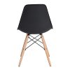 iHouse-Lot-de-4-chaises-Design-scandinave-Noir-en-Plastique-Bois-Massif-Noir-0-2 iHouse Lot de 4 chaises Design scandinave Noir en Plastique Bois Massif Noir