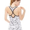 icyzone Débardeur de Sport Femme, Shirt sans Manches, Yoga Gym Tank Top