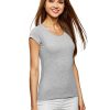 oodji Ultra Femme T-Shirt Basique avec Encolure Goutte d'eau au Dos