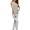 oodji Ultra Femme T-Shirt Basique avec Encolure Goutte d'eau au Dos