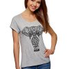 oodji-Ultra-Femme-T-Shirt-en-Viscose-avec-Imprim-et-Strass-0 oodji Ultra Femme T-Shirt en Viscose avec Imprimé et Strass