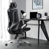 ANGEL QUEEN Chaise de Bureau Ergonomique Chaise de Bureau en Filet à Dossier Haut avec accoudoirs réglables 4D Chaise d'ordinateur réglable en Hauteur et Repose-tête réglable - Noir