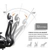 ANGEL QUEEN Chaise de Bureau Ergonomique Chaise de Bureau en Filet à Dossier Haut avec accoudoirs réglables 4D Chaise d'ordinateur réglable en Hauteur et Repose-tête réglable - Noir