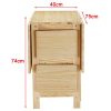 Anaelle Pandamoto Ensemble Table Pliante en Bois de Pin + 4 Chaises Pliante pour Salle à Manger, Cuisine, Séjour, Café, Poids: 26kg, Naturel