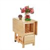 Anaelle Pandamoto Ensemble Table Pliante en Bois de Pin + 4 Chaises Pliante pour Salle à Manger, Cuisine, Séjour, Café, Poids: 26kg, Naturel