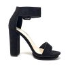 Angkorly - Chaussure Mode Escarpin Sandale Vintage/rétro Hauts Talons Ouvert Femme Grosse Boucle lanière épaisse Talon Haut Bloc