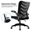 COMHOMA-Chaise-de-Bureau-Fauteuil-Sige-Ergonomique-Hauteur-Rglable-Accoudoirs-Pliables-Noir-0-0 COMHOMA Chaise de Bureau Fauteuil Siège Ergonomique Hauteur Réglable Accoudoirs Pliables Noir