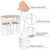 COSTWAY-Ensemble-de-Table-et-Chaise-pour-Salle--Manger-3-Pices-Comprenant-1-Table-et-2-Tabourets-MDF-0-1 COSTWAY Ensemble de Table et Chaise pour Salle à Manger 3 Pièces Comprenant 1 Table et 2 Tabourets MDF