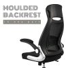 Chaise-De-Bureau-en-Maille-Fauteuil-De-Direction-Avec-Accoudoirs-Pliables-Sige-Ergonomique-Assise-Rembourre-Hauteur-Rglable-Soutien-Lombaire-Noir-0-2 Chaise De Bureau en Maille, Fauteuil De Direction Avec Accoudoirs Pliables, Siège Ergonomique, Assise Rembourrée, Hauteur Réglable, Soutien Lombaire, Noir