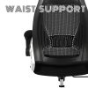 Chaise-De-Bureau-en-Maille-Fauteuil-De-Direction-Avec-Accoudoirs-Pliables-Sige-Ergonomique-Assise-Rembourre-Hauteur-Rglable-Soutien-Lombaire-Noir-0-3 Chaise De Bureau en Maille, Fauteuil De Direction Avec Accoudoirs Pliables, Siège Ergonomique, Assise Rembourrée, Hauteur Réglable, Soutien Lombaire, Noir