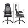 Chaise-De-Bureau-en-Maille-Fauteuil-De-Direction-Sige-Ergonomique-pour-Ordinateuravec-Accoudoirs-Pliables-Soutien-Lombaire-Grande-Taille-Hauteur-Rglable-Noir-0-1 Chaise De Bureau en Maille, Fauteuil De Direction, Siège Ergonomique pour Ordinateur,avec Accoudoirs Pliables Soutien Lombaire, Grande Taille, Hauteur Réglable, Noir