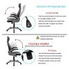 Chaise-De-Bureau-en-Maille-Fauteuil-De-Direction-Sige-Ergonomique-pour-Ordinateuravec-Accoudoirs-Pliables-Soutien-Lombaire-Grande-Taille-Hauteur-Rglable-Noir-0-3 Chaise De Bureau en Maille, Fauteuil De Direction, Siège Ergonomique pour Ordinateur,avec Accoudoirs Pliables Soutien Lombaire, Grande Taille, Hauteur Réglable, Noir