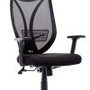 Chaise-de-Bureau-en-Maille-Fauteuil-Excutif-Ergonomique-Dossier-Haut-avec-Appui-tte-et-Soutien-Lombaire-Accoudoirs-Noir-0 Chaise de Bureau en Maille, Fauteuil Exécutif Ergonomique, Dossier Haut avec Appui tête et Soutien Lombaire, Accoudoirs, Noir