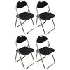 Chaise-pliante-rembourre-pour-le-bureau-noir-lot-de-4-0 Chaise pliante rembourrée - pour le bureau - noir - lot de 4