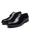 Chaussure Homme Cuir Brogue, Lacets Business Cuir Vernis Derby Mariage Dressing Oxford Noir Marron Rouge Jaune Bleu 37-48EU