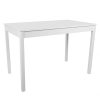Cocoarm-Table-de-Salle--Manger-lgante-avec-4-chaises-Ensemble-de-Cuisine-Salon-Maison-Blanc-0-3 Cocoarm Table de Salle à Manger élégante avec 4 chaises Ensemble de Cuisine Salon Maison (Blanc)