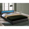 Corium® Lit Moderne de Textile avec LED