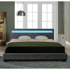 Corium® Lit Moderne de Textile avec LED