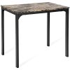 Costway Ensemble de Table et 2 Chaises Cuisine Set Table Chaises Rectangulaire Salle à Manger en Bois+Eponge 90 x 60 x 82 cm et 35 x 35 x 50.5 cm