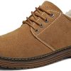DENGBOSN Bottines Bottes Hiver Lacets Plates Fourrure Chaudes Chaussures Outdoor Boots Femme Homme