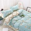 DOTBUY Parure de lit, 4 pièces Housse de Couette Microfibre Confortable Ensemble de Literie Chambre à Coucher Élégant Classique Lit Imprimé Draps et Taies d'oreiller