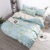 DOTBUY Parure de lit, 4 pièces Housse de Couette Microfibre Confortable Ensemble de Literie Chambre à Coucher Élégant Classique Lit Imprimé Draps et Taies d'oreiller