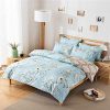 DOTBUY Parure de lit, 4 pièces Housse de Couette Microfibre Confortable Ensemble de Literie Chambre à Coucher Élégant Classique Lit Imprimé Draps et Taies d'oreiller