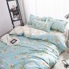 DOTBUY Parure de lit, 4 pièces Housse de Couette Microfibre Confortable Ensemble de Literie Chambre à Coucher Élégant Classique Lit Imprimé Draps et Taies d'oreiller