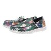 Dude-Shoes-Hommes-en-Toile-dimpression-Farty-Noir-Hibiscus-0-0 Dude Shoes Hommes en Toile d'impression Farty Noir Hibiscus