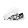 Dude-Shoes-Hommes-en-Toile-dimpression-Farty-Noir-Hibiscus-0-1 Dude Shoes Hommes en Toile d'impression Farty Noir Hibiscus