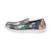 Dude-Shoes-Hommes-en-Toile-dimpression-Farty-Noir-Hibiscus-0 Dude Shoes Hommes en Toile d'impression Farty Noir Hibiscus