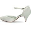 Elegantpark-HC1509-Escarpins-Femme-Bride-Cheville-Boucle-Bout-Rond-Mary-Janes-Satin-Chaussures-Pompes-a-Talon-de-Mariee-Mariage-0-2 Elegantpark HC1509 Escarpins Femme Bride Cheville Boucle Bout Rond Mary Janes Satin Chaussures Pompes a Talon de Mariee Mariage