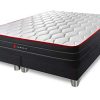 Ensemble Double sommier + Matelas Boost Ressorts ensachés et mémoire de Forme 200x200