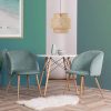 Ensembles-pour-Salle--Manger-Table-Ronde-et-Chaises-Tapiss-en-Velours-Tissu-0 Ensembles pour Salle à Manger Table Ronde et Chaises Tapissé en Velours Tissu