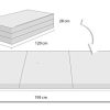 FORTISLINE Matelas d'appoint Pliant 2 Places lit d'appoint lit d'invité futon Pouf 195x120x9 cm Couleur Gris