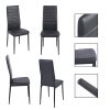 FURNITURE-R France Ensemble Table et Lot de x4 chaises de Salle à Manger, Noir