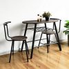 FURNITURE-R France Ensemble de Table à Manger Comprenant 1 Table et 2 tabourets, Gain de Place pour 2 Personnes, Compact, mobilier de Bar à la Maison pour la Cuisine
