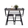 FURNITURE-R France Ensemble de Table à Manger Comprenant 1 Table et 2 tabourets, Gain de Place pour 2 Personnes, Compact, mobilier de Bar à la Maison pour la Cuisine
