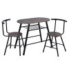 FURNITURE-R France Ensemble de Table à Manger Comprenant 1 Table et 2 tabourets, Gain de Place pour 2 Personnes, Compact, mobilier de Bar à la Maison pour la Cuisine
