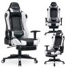 GTPLAYER Chaise Gaming Chaise de Bureau Fauteuil de Bureau Chaise Gamer Réglable en Hauteur Design Ergonomique avec Repose-Pieds et Fonction Bascule