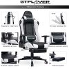 GTPLAYER Chaise Gaming Chaise de Bureau Fauteuil de Bureau Chaise Gamer Réglable en Hauteur Design Ergonomique avec Repose-Pieds et Fonction Bascule