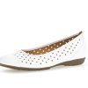 Gabor Femme Ballerines, Dame Ballerines Classiques, Chaussures d'été,Chaussures décontractées,Sportives,Weiss,42 EU / 8 UK