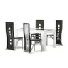 Gnrique-Damia-Ensemble-Table-a-Manger-140x90-cm-4-chaises-en-Simili-Blanc-et-Noir-0-1 Générique Damia Ensemble Table a Manger 140x90 cm + 4 chaises en Simili - Blanc et Noir