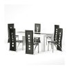 Gnrique-Damia-Ensemble-Table-a-Manger-180x90-cm-6-chaises-en-Simili-Blanc-et-Noir-0 Générique Damia Ensemble Table a Manger 180x90 cm + 6 chaises en Simili - Blanc et Noir