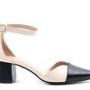 Greatonu Ladies Pointed Toe Mid Block Heel Ankle Strappy Court Shoes Sandals