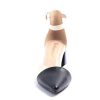 Greatonu Ladies Pointed Toe Mid Block Heel Ankle Strappy Court Shoes Sandals