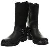 Grinders-Hommes-Noir-Biker-Style-Santiags-Bottes-Eagle-Hi-Western-en-Cuir-0-2 Grinders Hommes Noir Biker Style Santiags Bottes Eagle Hi Western en Cuir