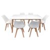 Happy-Garden-Ensemble-Table-Extensible-160200cm-et-6-chaises-scandinave-Blanc-Nora-0 Happy Garden Ensemble Table Extensible 160/200cm et 6 chaises scandinave Blanc Nora